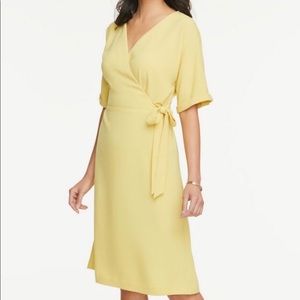 Ann Taylor pho wrap dress.